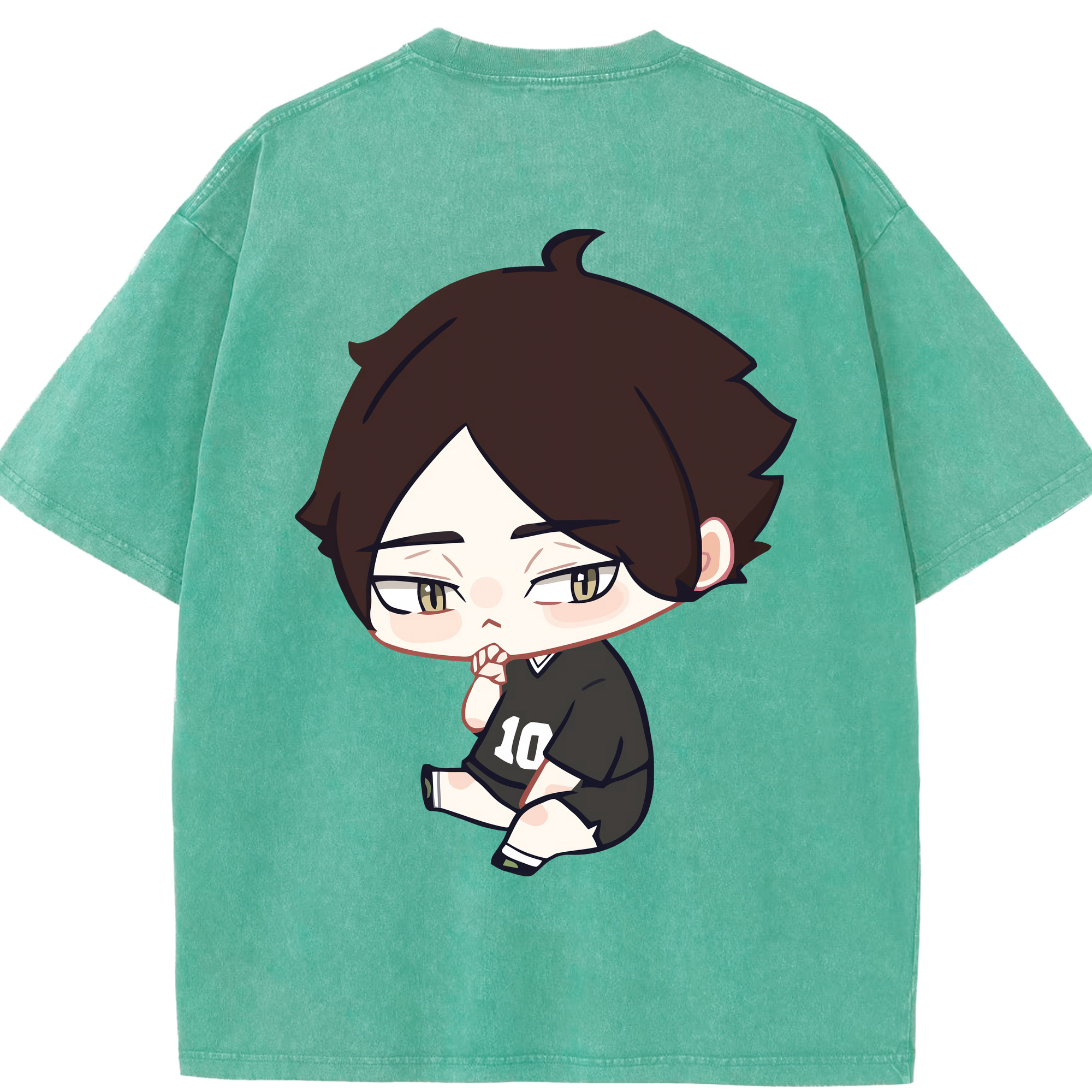 （画像用） ハイキュー!! Haikyu!! 綿100% ヴィンテージ風 半袖Tシャツ（背面プリント）